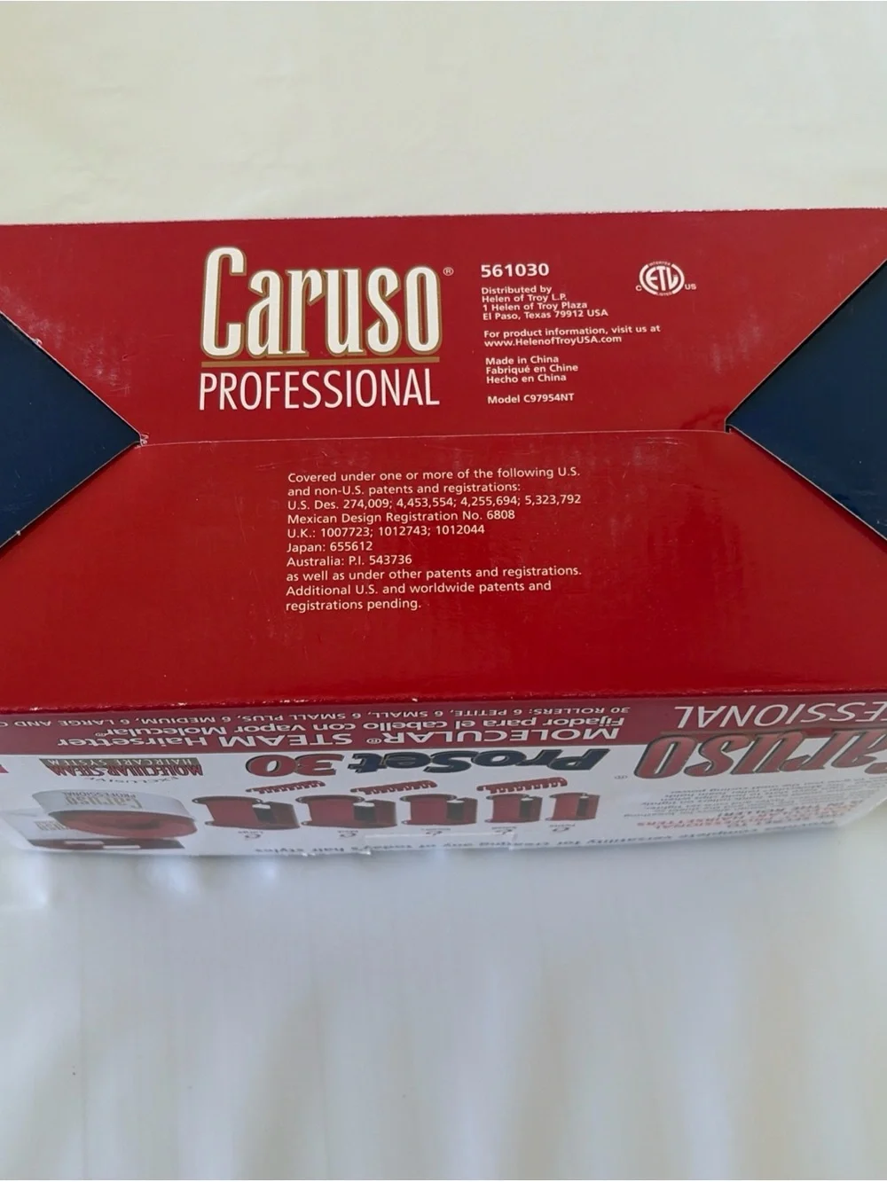 Caruso Professional ProSet Molecular Steam Hairsetter in Red and White